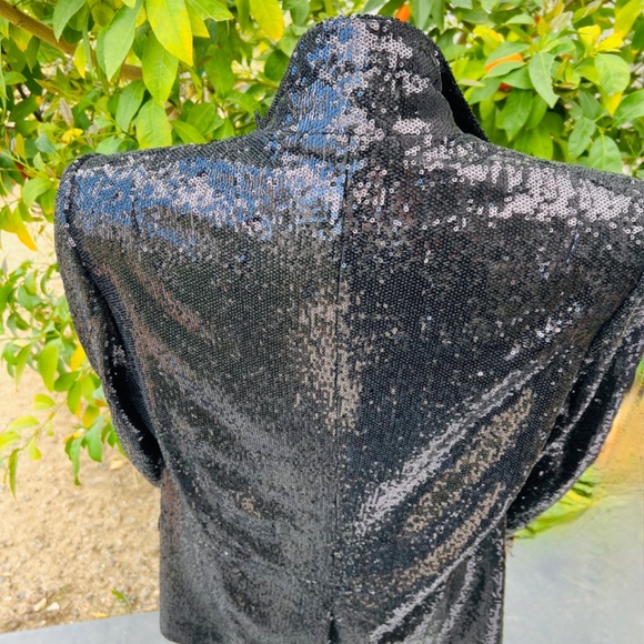 NEW WITH TAGS | UNCONDITIONAL BLACK SEQUIN BLAZER UNISEX (MENS MEDIUM) - Picture 13 of 16